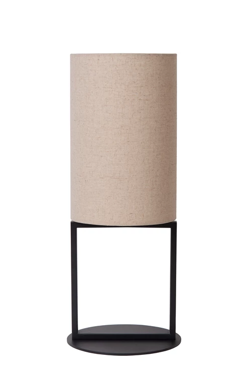 Lucide HERMAN - Tafellamp - Ø 20 cm - 1xE27 - Beige - uitgezet